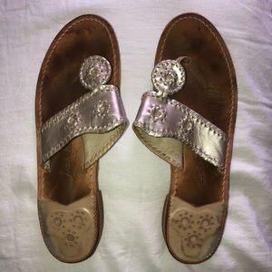 Jack Rogers Platinum Hampton Flat Sandals